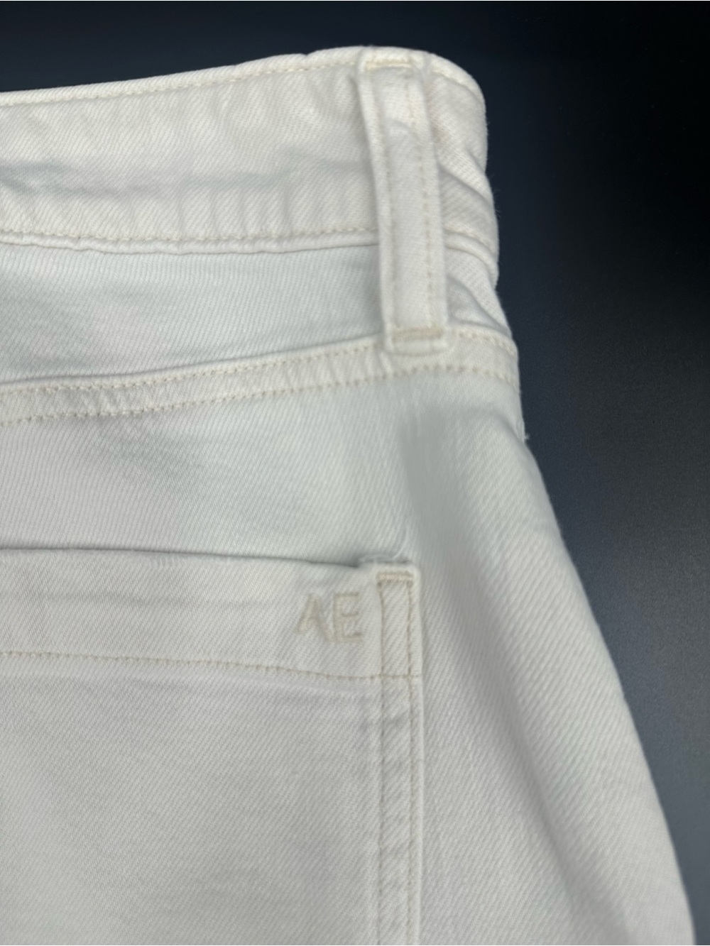 American Eagle Super High Rise Baggy Wide Leg Utility Jeans Off-White Sz 6 1312 - Picture 10 of 10